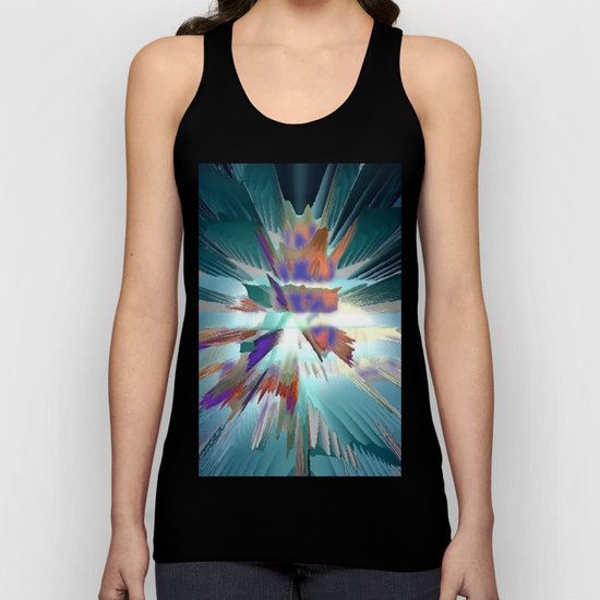 Pow Teal Splash Unisex Tank Top