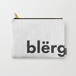 blerg Carry-All Pouch | Black and White, Vector, Typography, Movies & TV 