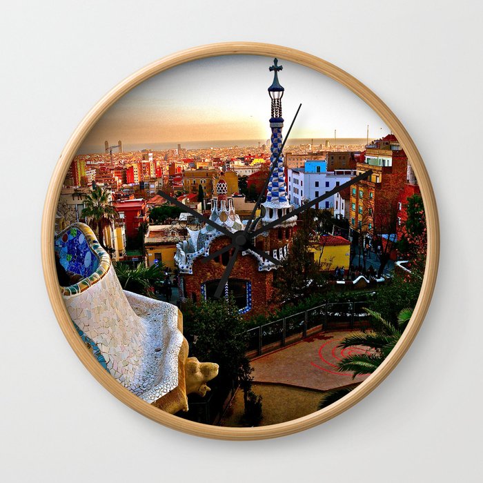 Barcelona - Gaudí's Park Güell Wall Clock