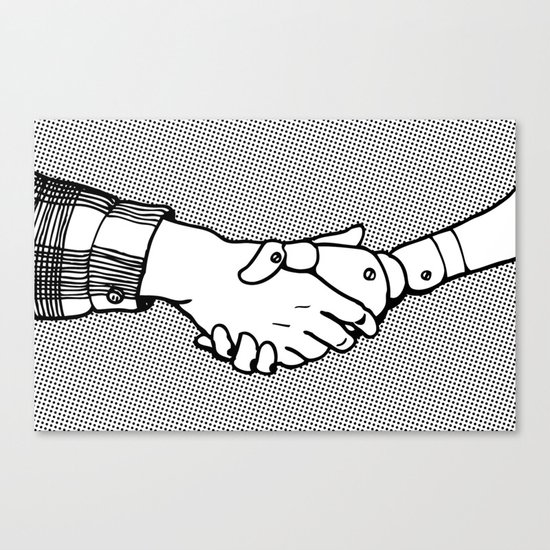 Man and Machine Canvas Print