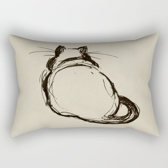 Fat Cat Rectangular Pillow
