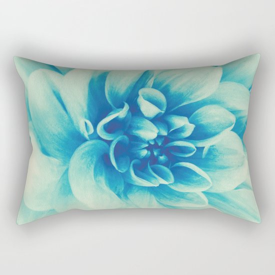 Blue Beauty (Spring Blooming Dahlia) Rectangular Pillow