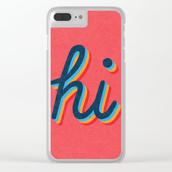 Hi - pink version Clear iPhone Case