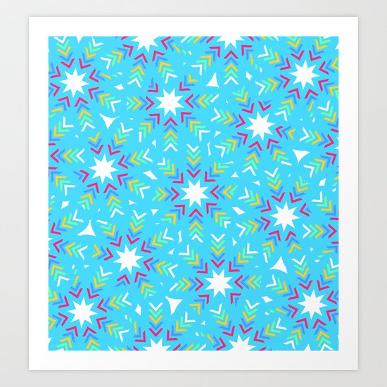 Decoration in blue Art Print
