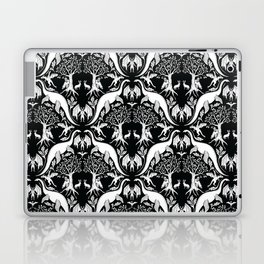 Black & White Cryptid Damask Laptop Skin