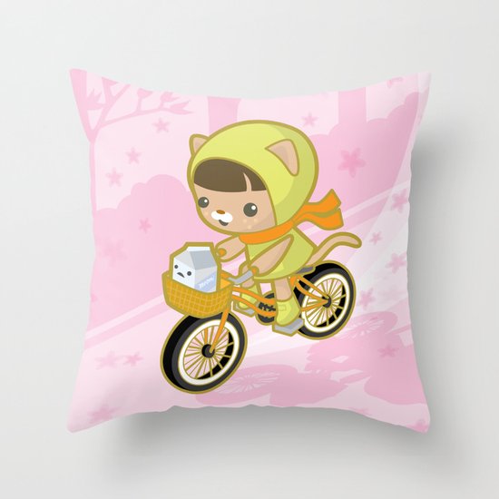 Blossom Ride Throw Pillow