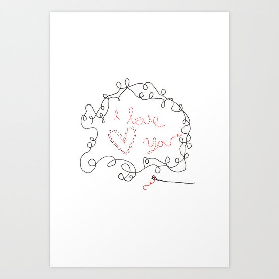I Love You Art Print