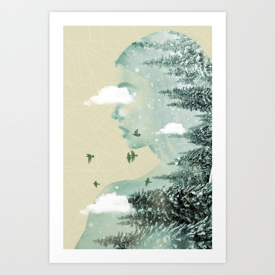 Drifting on a cloud Art Print