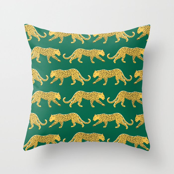 The New Animal Print - Emerald Throw Pillow