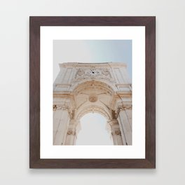 Lisbon beautiful architecture in the square | Summer vibes on vacation, Portugal | Travel photography Framed Art Print | Old, Travel Photography, Cathedral, Architecture, Sunset, Color, Rooftop, Light, Golden Hour, Bright 