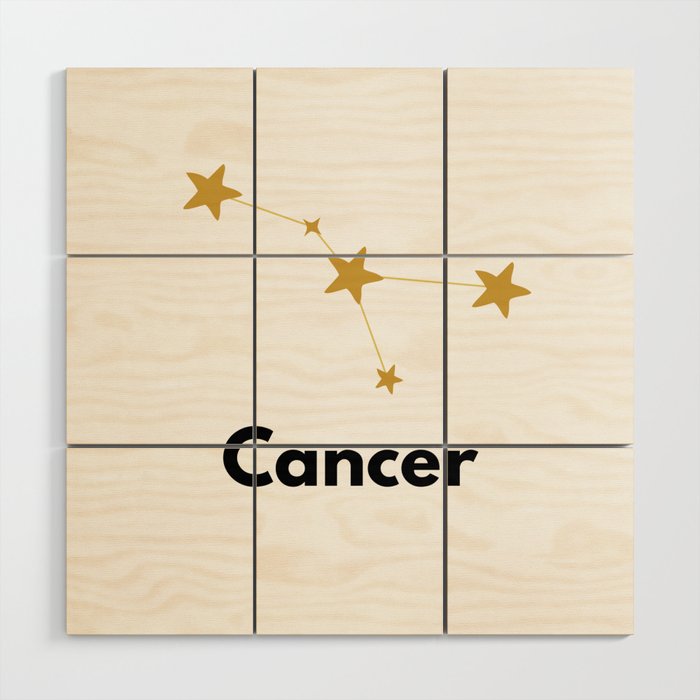 Cancer, Cancer Zodiac Wood Wall Art