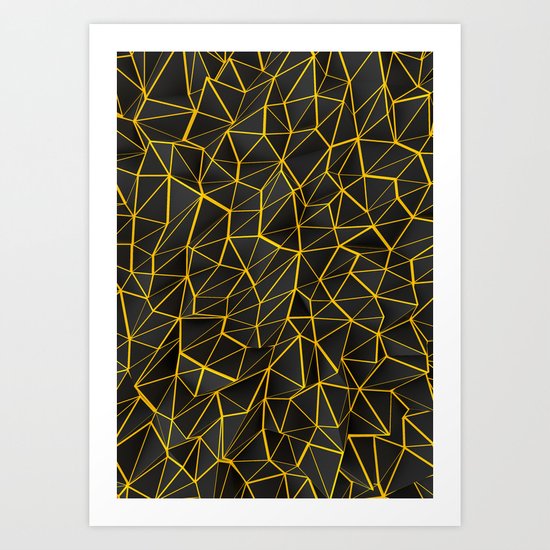Yellow Wire Art Print
