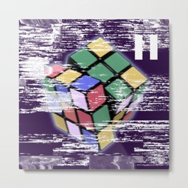Paused Metal Print | 70S, Messedup, Retro, 90S, Graphicdesign, 80S, Vhs, Rubikscube, Pause, Tape 