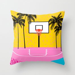 Dope - memphis retro vibes basketball sports athlete 80s throwback vintage style 1980's Throw Pillow