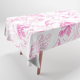 Tropical birds pink toile Tablecloth