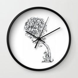 The Story Of Ferdinand (Psychedelic Bull Drawing) Wall Clock