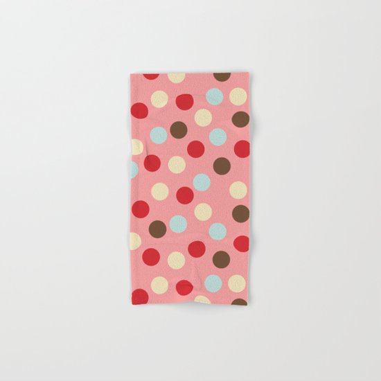 Christmas dots pink Hand & Bath Towel