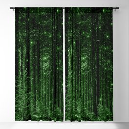 Enchanted Green Forest Blackout Curtain