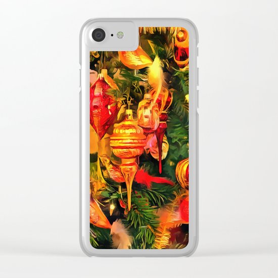 Christmas tree Clear iPhone Case