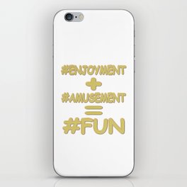 "FUN EQUATION" Cute Expression Design. Buy Now iPhone Skin