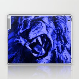 Panthera Leo Carboneum - Blue Laptop Skin