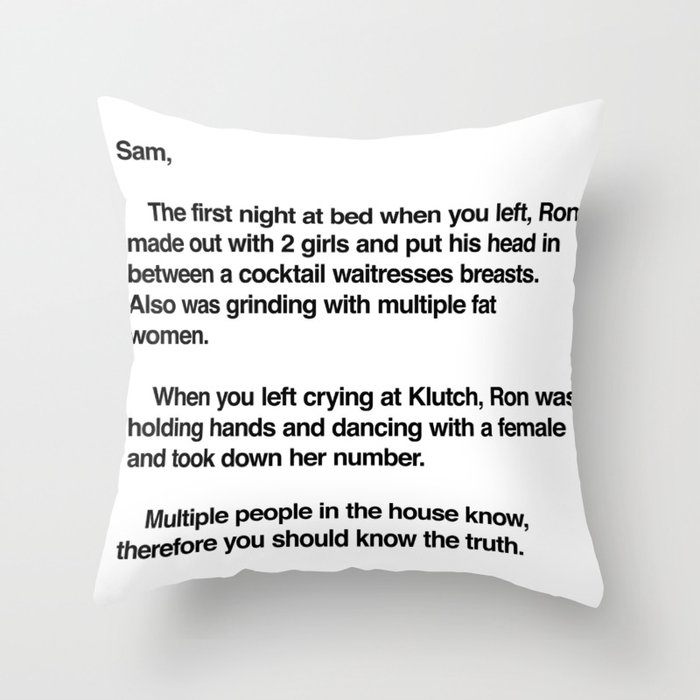 Letter To Sammi Throw Pillow By Moondoodesign Society6
