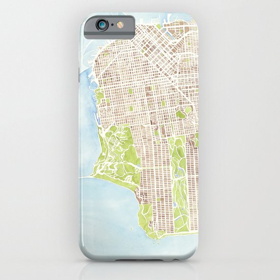 San Francisco CA City Map iPhone & iPod Case