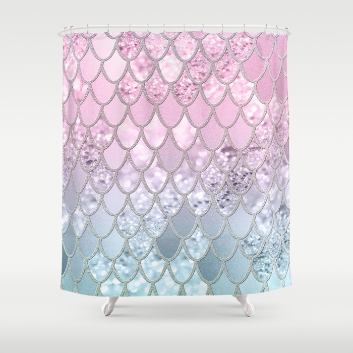 Mermaid Glitter Scales #2a (Faux Glitter) Custom #shiny #decor #art #society6 Shower Curtain