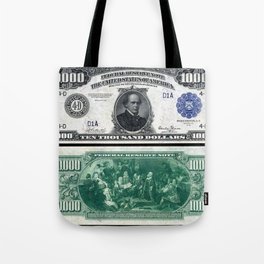 1918 $10,000 U.S. Federal Reserve Chase Bank Note Tote Bag