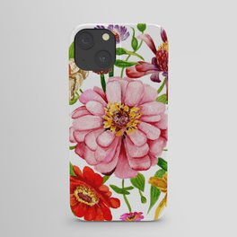 Zinnia Wildflower Floral Painting iPhone Case
