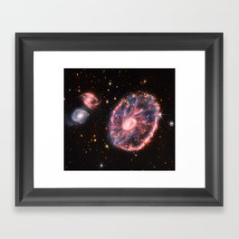 James Webb Space Telescope Deep Field Cartwheel Galaxy Framed Art Print