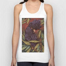 Black Cockatoo Tank Top | Jungle, Botanical, Feathers, Mysterygarden, Wild, Curated, Bird, Nature, Animal, Australia 