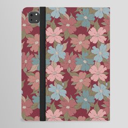 deep red and pink floral dogwood symbolize rebirth and hope iPad Folio Case
