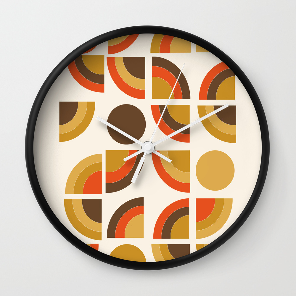 Kosher Retro Throwback Minimalist 70s Abstract 1970s Style Trend Wall Clock By Seventyeight Society6