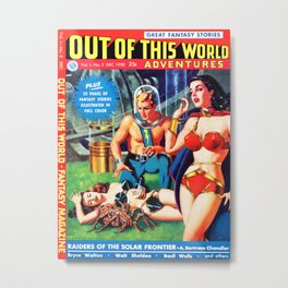 Out of this world adventures Vol.2 | vintage scifi comics poster Metal Print