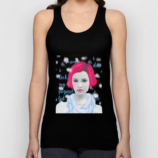 i lick my yogurt lid Unisex Tank Top