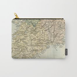 Vintage and Retro Map of Southern Ireland Carry-All Pouch