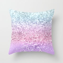 Unicorn Girls Glitter #4 (Faux Glitter) #shiny #pastel #decor #art #society6 Throw Pillow