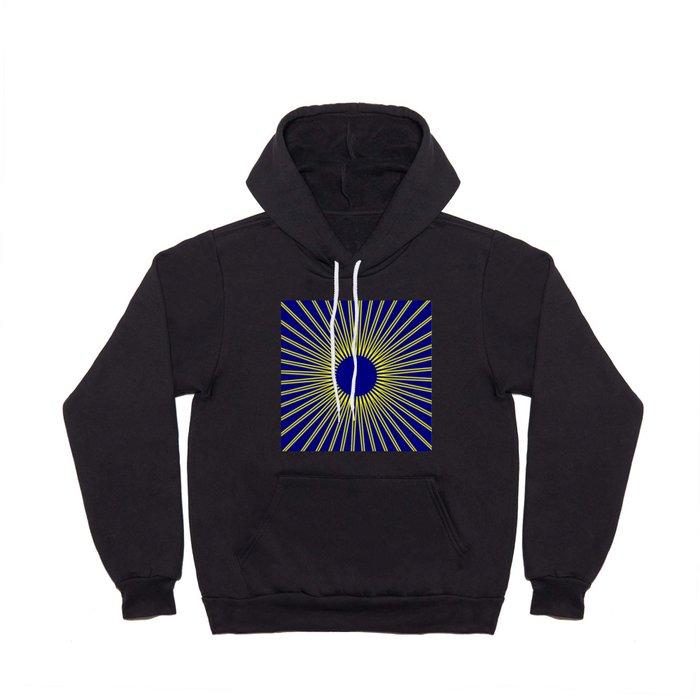 sun with navy background Hoody