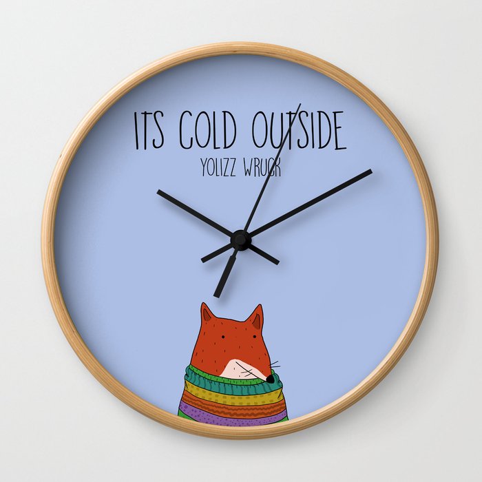 Cold fox Wall Clock