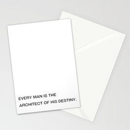 Every man is the architect of his destiny. Stationery Card