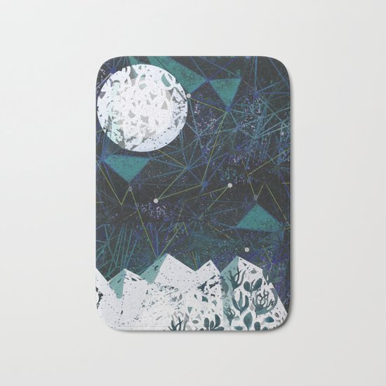 winter geometry Bath Mat