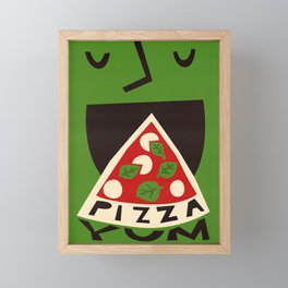 Yum Pizza Framed Mini Art Print