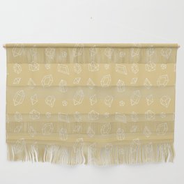 Tan and White Gems Pattern Wall Hanging