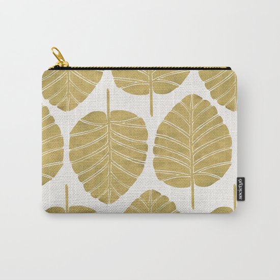 Elephant Ear Alocasia – Gold Palette Carry-All Pouch