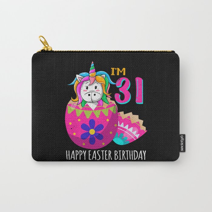 31 Year Old Age Birth Kawaii Unicorn Easter Sunday Carry-All Pouch