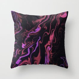 Black and Purple Marble Paper Texture Throw Pillow
