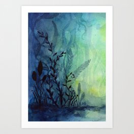 Underwater Ocean Foliage Art Print