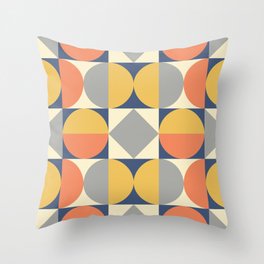 Mid Century Modern Geometric Pattern 824 Throw Pillow