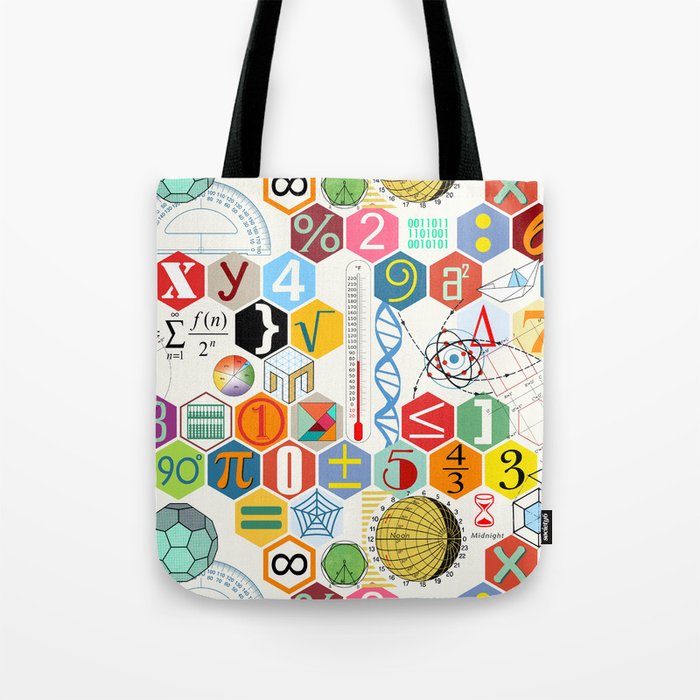 Math in color (white Background) Tote Bag